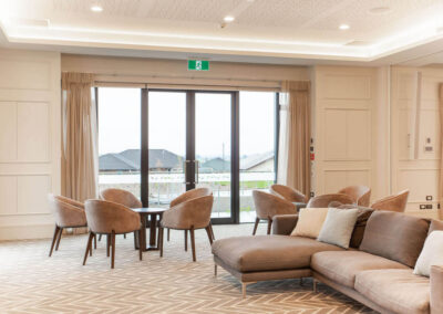 A community area with comfy seating